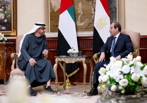 القاهرة.. رئيس الدولة والسيسي يشددان على ضرورة "حل الدولتين"