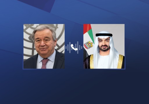 رئيس الدولة يبحث مع "غوتيريش" جهود تمديد مبادرة "حبوب البحر الأسود"