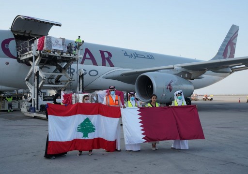 الجيش اللبناني يعلن صول 70 طنا من المساعدات الغذائية القطرية