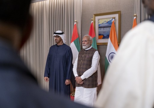 رئيس الدولة ورئيس وزراء الهند يبحثان تعزيز العلاقات وسبل تطويرها