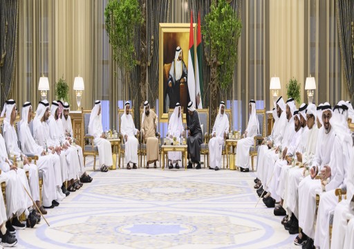 رئيس الدولة يستقبل حكام الإمارات في قصر الوطن