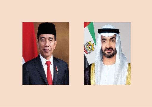 رئيس الدولة يبحث مع نظيره الإندونيسي سبل تعزيز العلاقات الثنائية