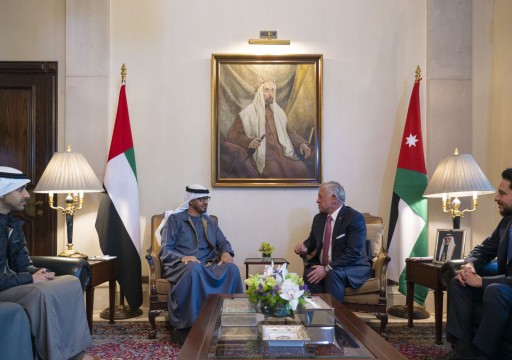 رئيس الدولة والعاهل الأردني يؤكدان ضرورة وقف إطلاق النار في غزة